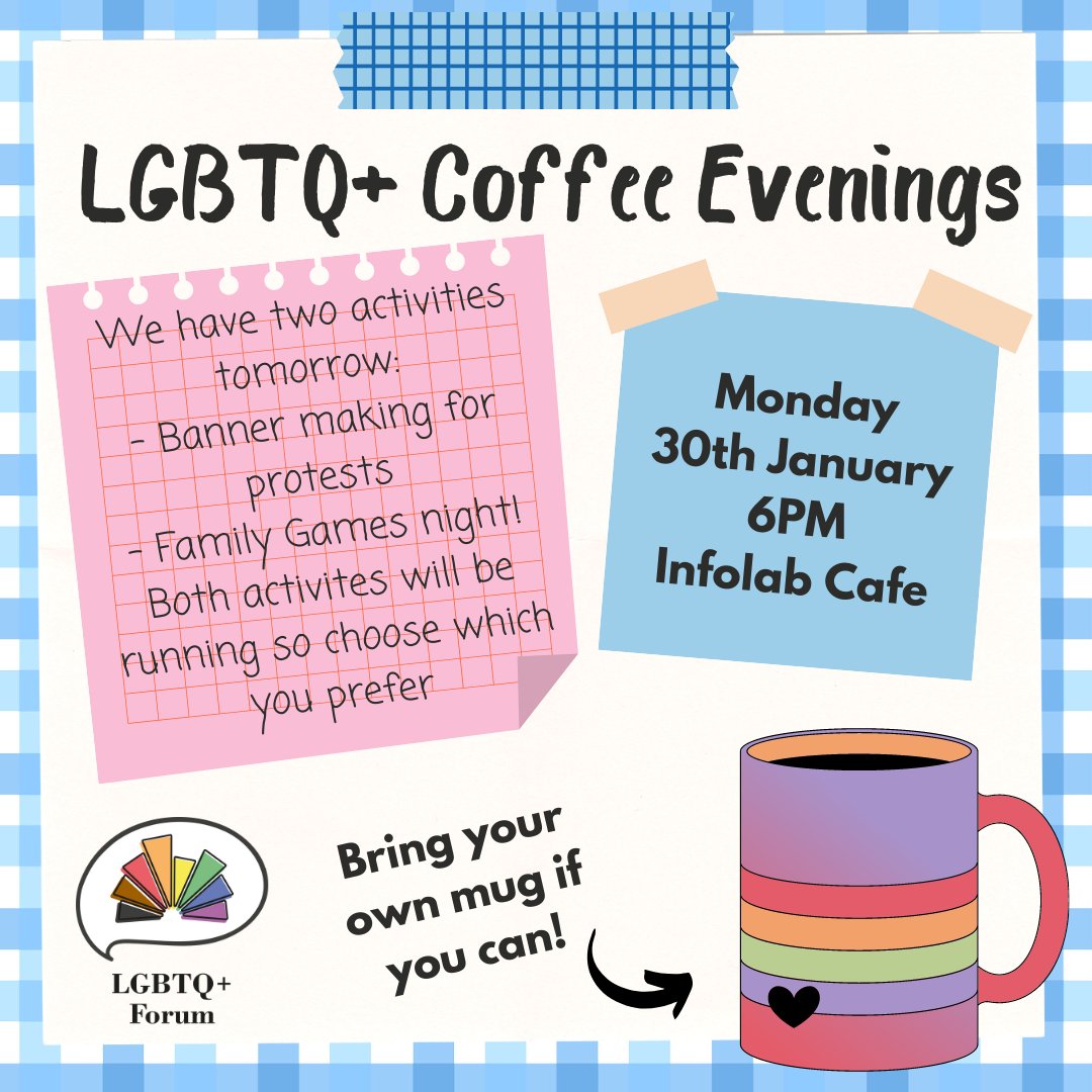 Our coffee evening tomorrow consists of two activities that will be happening at the same time. Also, keep an eye on this space for our events during history month!