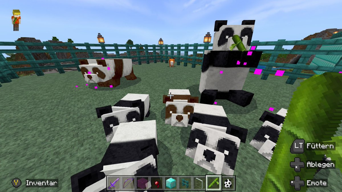 wecanstillshine's tweet photo. Schau mal @HoneyPuu_ die Babys wollen Spielen🙈☺️ dürfen Sie mit deinen kleinen Spielen und hallo sagen?☺️ #minecraft #pandas https://t.co/J6CaWj4rLl