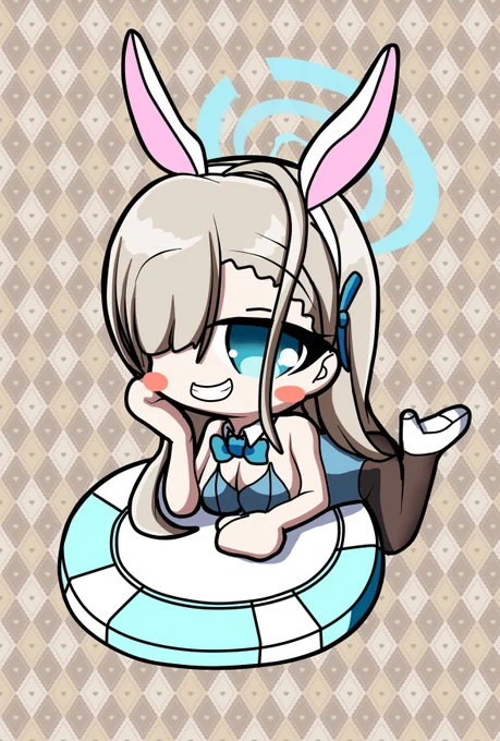今週の日曜日絵(┃ヮ┃ э )Эバニーアスナ性癖の塊みたいな子#ブルーアーカイブ 