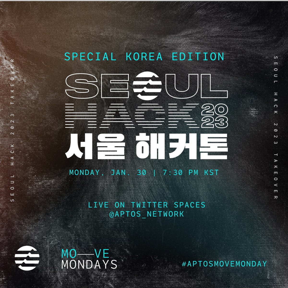 Don’t miss special guests <a href="/0xjosephlee/">0xjoseph | SVL</a>, Business Director at <a href="/METAPIXEL/">METAPIXEL</a>, and @0xwhykay, Investor at <a href="/hashed_official/">#Hashed</a>, on this week’s #AptosMoveMonday SEOUL HACK TAKEOVER!

🗓️ Monday, January 30 at 7:30pm KST (2:30am PST)

Tune in: x.com/i/spaces/1jMKg…