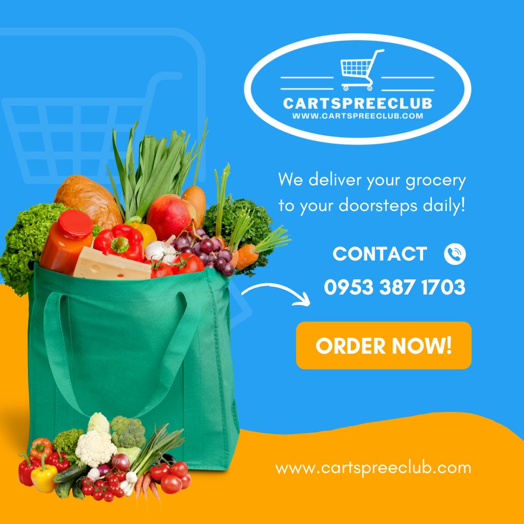CartspreePH's tweet photo. 🚚Door-to-door Grocery Delivery
🛍️Shop now at Cartspree Club
💯Same-day Delivery &amp; affordable fee
👉Visit https://t.co/YaRKPAHZrO now
#grocerydelivery #onlinedelivery #grocerystore #groceryshopping #groceries #grocerylist #grocerydeliveryservice #dumaguete #grocerynearme https://t.co/fa56jexcf4