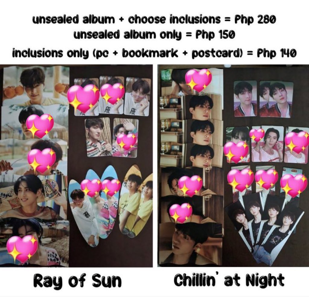 siSydsometimes's tweet photo. ✨update to the update to the update✨😅 
no 💖 = available for adoption 👍🏻
✨prices in photo + lsf
✨flexi dop
✨open to neg
don’t be shy &amp; just dm us cutie 😁

wts lfb #SF9 #waveof9 #rumination 🏷️ jaeyoon dawon zuho yootaeyang hwiyoung chani https://t.co/W4H8JCZpqv