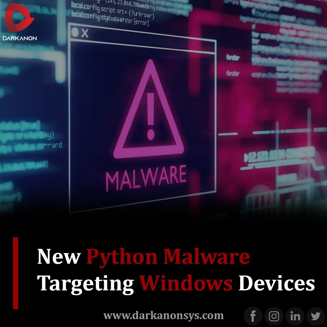 darkanon_sys's tweet photo. For security consultancies visit: https://t.co/GpcYAQhyJy
Or contact us via: contactus@darkanonsys.com
#darkanon #darkanon_sys #security #informationsecurity #python #py #malware #wipermalware #datastealing #rat #window #windowssystems #hacked #cybersecurity #hacking https://t.co/NTztBJabzZ