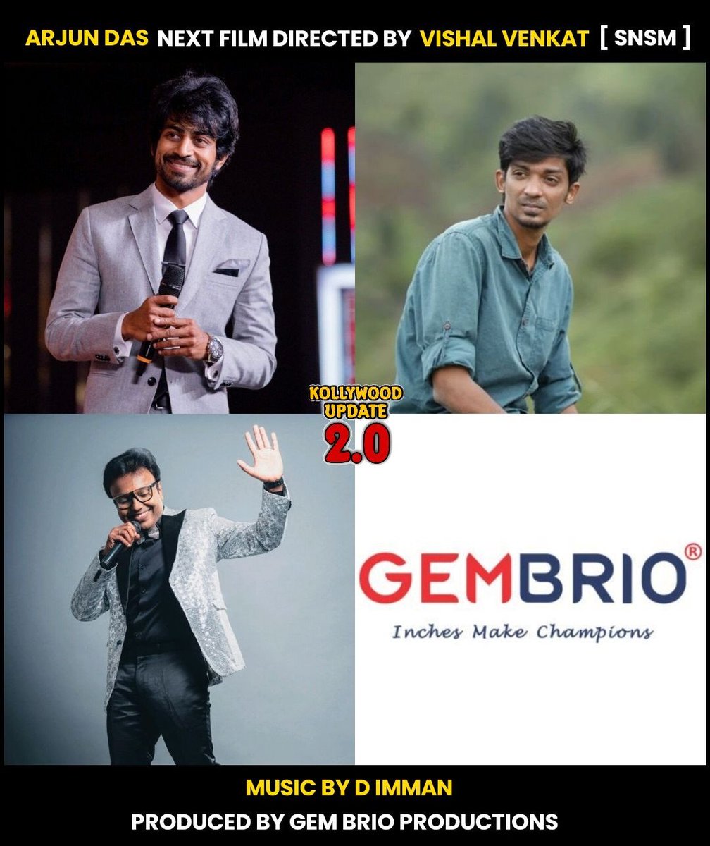 Cine_Friday's tweet photo. @iam_arjundas Next 📢

#Arjundas | #VishalVenkat | #DImman | #SilaNerangalilSilaManidhargal

@vishalvenkat_18 @immancomposer @gembrio_media https://t.co/nWJGcEpzJe
