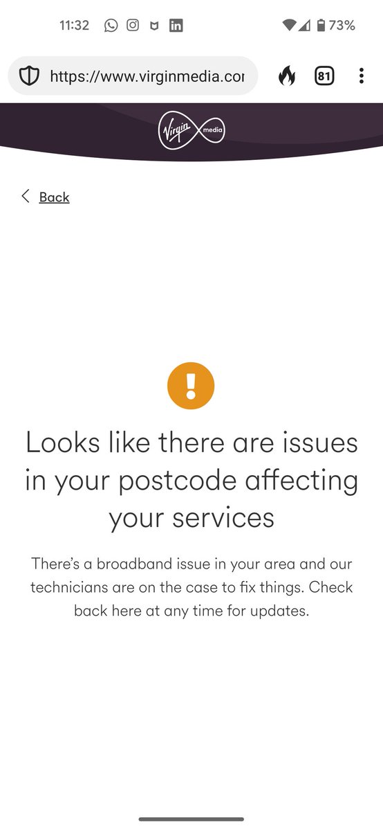 becks9539's tweet photo. @virginmedia Thank you, I phoned the number and they sent me link which confirmed there issue https://t.co/BOJxkIb5gS