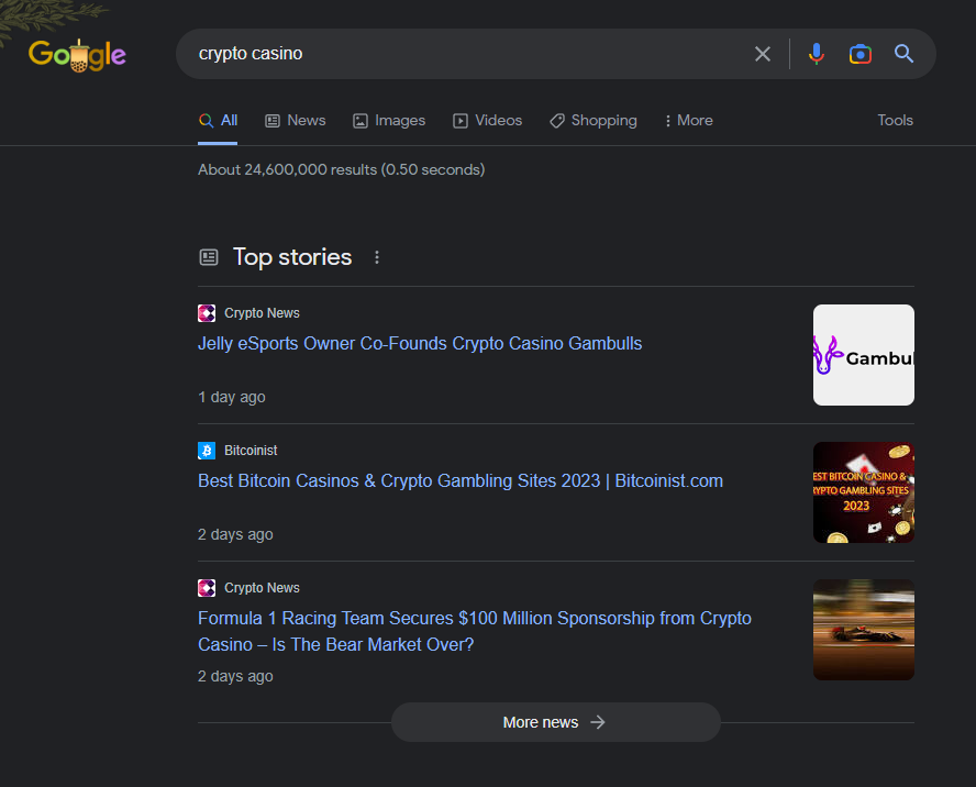 CarlosOMFG's tweet image. Update - Type 'Crypto Casino' into google and we're number 1.

You don't even need to go anywhere.

The marketing we're going to be doing is to pump all the Jelly bags but also bring a ton of eyes onto the @solana blockchain.

Rascals will be #1. Keep on fading.