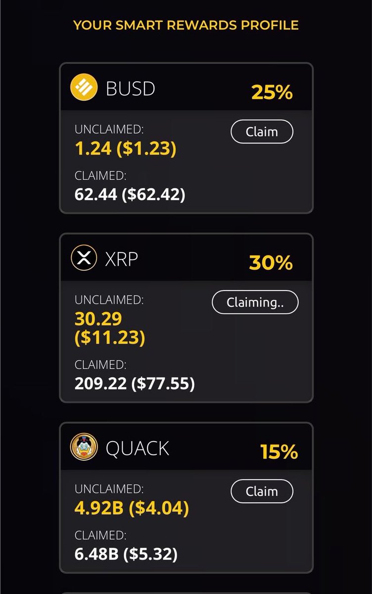 RocketFiGod's tweet photo. Here are some examples of what people have earned in rewards just by holding #RocketFi. Choose from 44 coins/Tokens to reflect in. You can reflect up to 10 at the same time. 96.25% of tax goes to rewards! The remaining 3.75% is Burned! #PassiveIncome #XRP #ETH  #Bitcoin ￼ https://t.co/aIp4Xm4klI