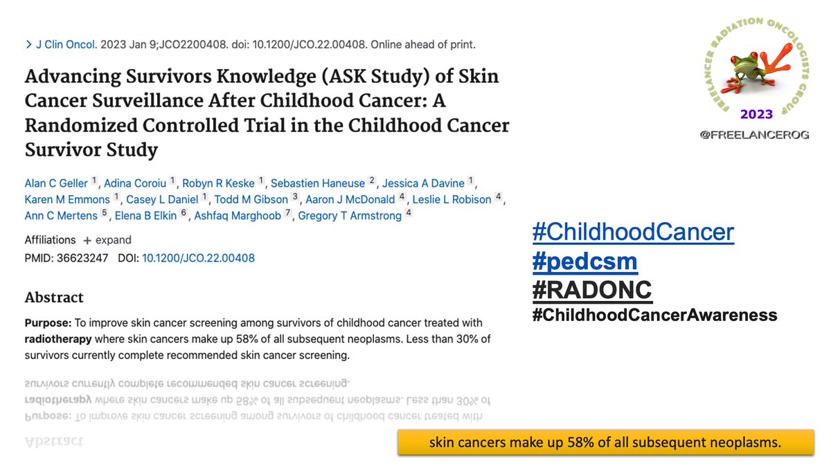 #ChildhoodCancer
#pedcsm
#ChildhoodCancerAwareness
#RADONC
#SKINCANCER
#skcsm