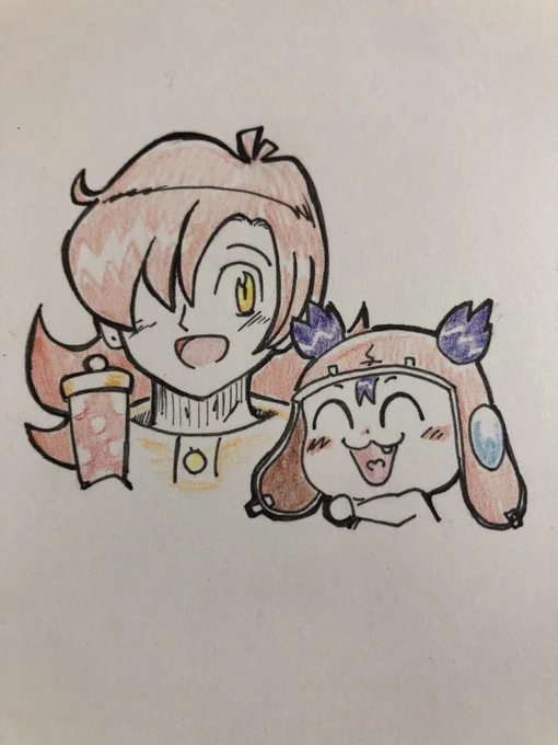 懸賞用に描いたやつ(供養髪型が独特すぎて大変だったこれ兄貴分の髪に関してはカラー版と漫画のモノクロ絵と合わさって描いちゃったんだわ青肌のキャラは初めて描いたのでこれでいいのか…?と悩みながら塗った 