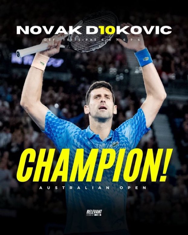 GillianMcKeith's tweet photo. This is a man with balls.  Not afraid to stand up when it counts. Be like #Djokovic .  Congratulations to @DjokerNole #AusOpen #GOAT𓃵 https://t.co/ij1CAJRxtz