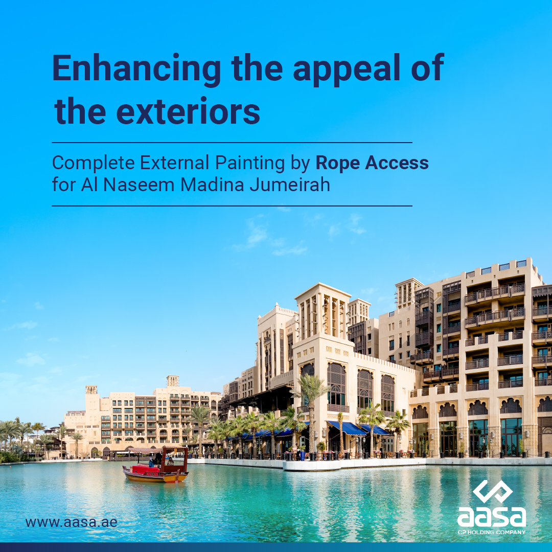 Our Rope Access technicians put in their best efforts to transform the exteriors of the prestigious Al Naseem Madina Jumeirah. We're honoured to have collaborated on a project of such a huge magnitude.

Enquire now
aasa.ae/contact-us/

#aasagroup #ropeaccess #dubai #dubaicity