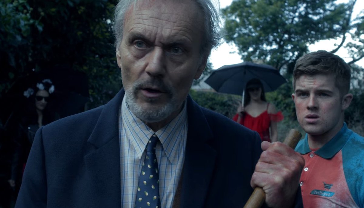 ...I loved it all, from the horror movie references &amp; especially the return of Anthony Head as a vampire hunter.
Where’s the #Buffy fans at? If you haven’t taken the time to see #LetTheWrongOneIn Yet then what are you waiting for?