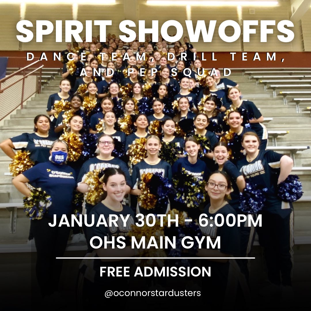ohspepsquad's tweet photo. Come watch the Starduster Pep Squad perform their contest routines tomorrow night!💫💕 https://t.co/qLofZ1TpWF