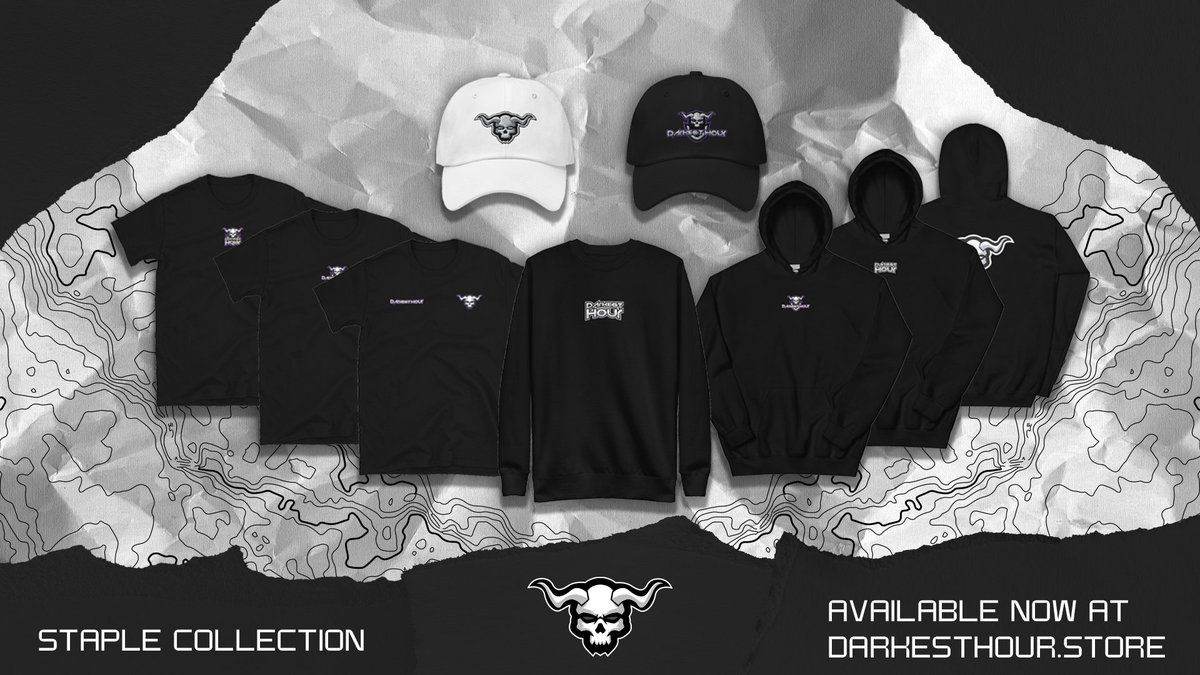 ggDarkestHour's tweet photo. Introducing the Darkest Hour Store🚨
Our Staple Collection is now available along with our VI Series Collection featuring customizable jerseys and more.
Use Code DEMON at checkout for 5% off your first order‼️ 😈
https://t.co/cSB1IU6GQy
#StayDark #ItsGettingDark https://t.co/BBLnw0ZQWB
