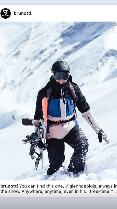 GlenndeBlois's tweet photo. I saw a nice post from Brunotti😶‍🌫️😉

You can find this one,  @glenndeblois always in the snow. Anywhere, anytime, even in his ''free-time!''☝️

 #brunotti #nomattertheconditions

#Ambassador @BrunottiWorld
#loveyourlife #Snowboarding  #sportdoetietsmetje https://t.co/v7hWXd7hyk