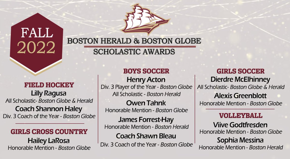 Congrats to out Fall All-Scholastic recipients!