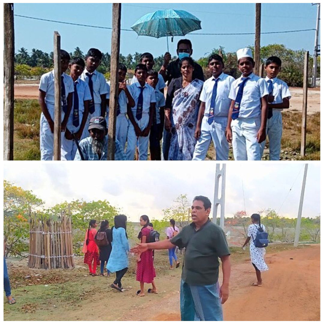 A plastic collection campaign organized by Puttalam District 'Nadupatti' Youth Organization.