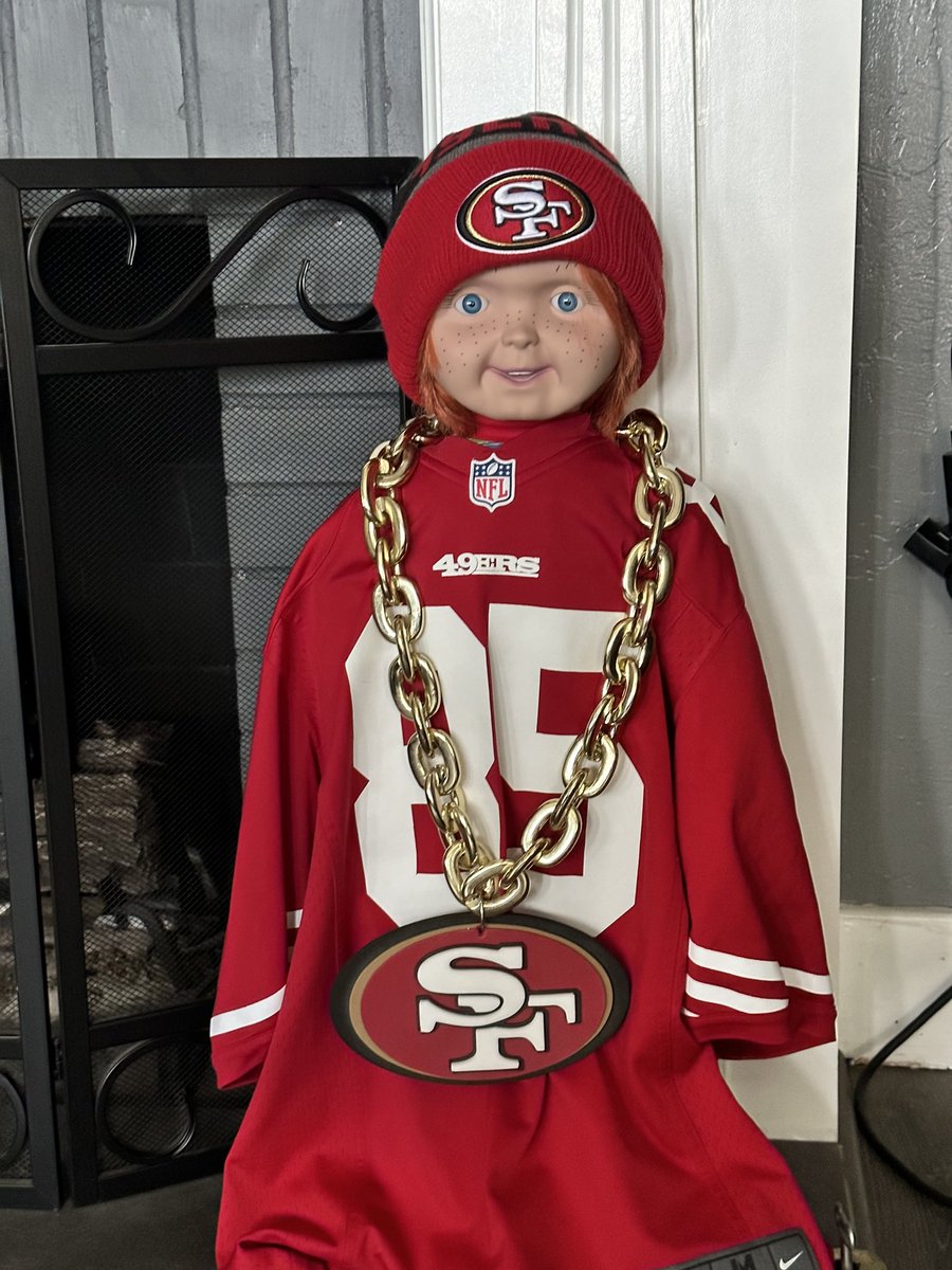 NelsonVieira25's tweet photo. Chucky is Ready for the game !!!!!!!!!
Go Niners !!!!!!
@JNay_LSS @grantcohn @JMSY168 @49ers @NBCS49ers @MaioccoNBCS https://t.co/KusVok9fra