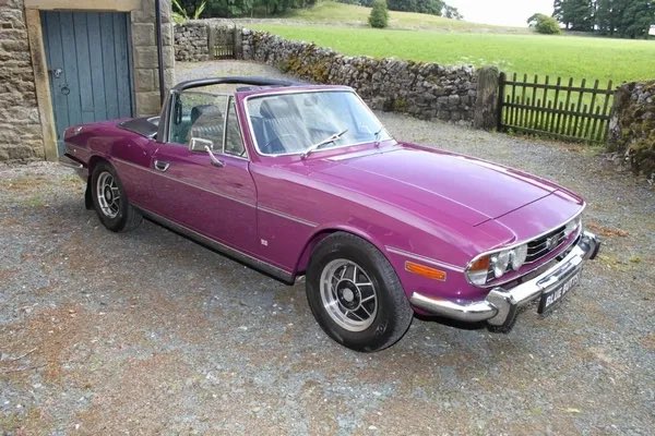 englishspecial's tweet photo. Post a picture of the car you hunkered for when you were young. No expense spared. 
I’ll start. Triumph Stag in purple. https://t.co/3CngIrdwkf