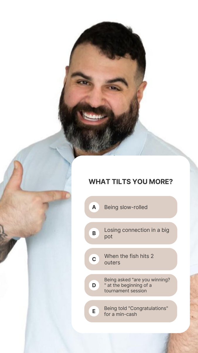 apestyles's tweet image. What tilts you more? 🤔😡

@ACR_POKER  #pokerlife #pokergrind #pokeronline #acr