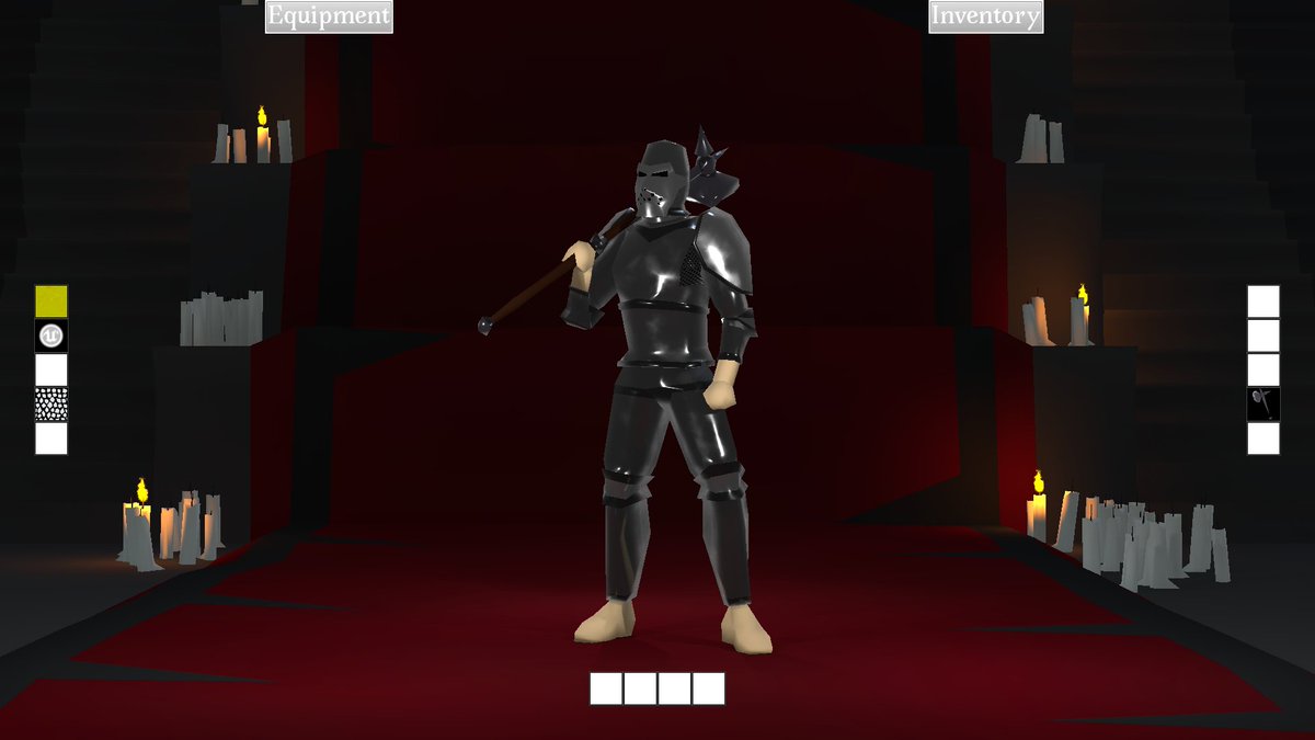 Long time no see!  I've been busy IRL and ill, but work continues.

Skin colour is now customisable

Made a rad new chainmail material

Working on a new head that isn't terrifying

Inventory/equipment screen is in progress

#gamedev #indiegame #lowpoly #unrealengine #fps #rpg