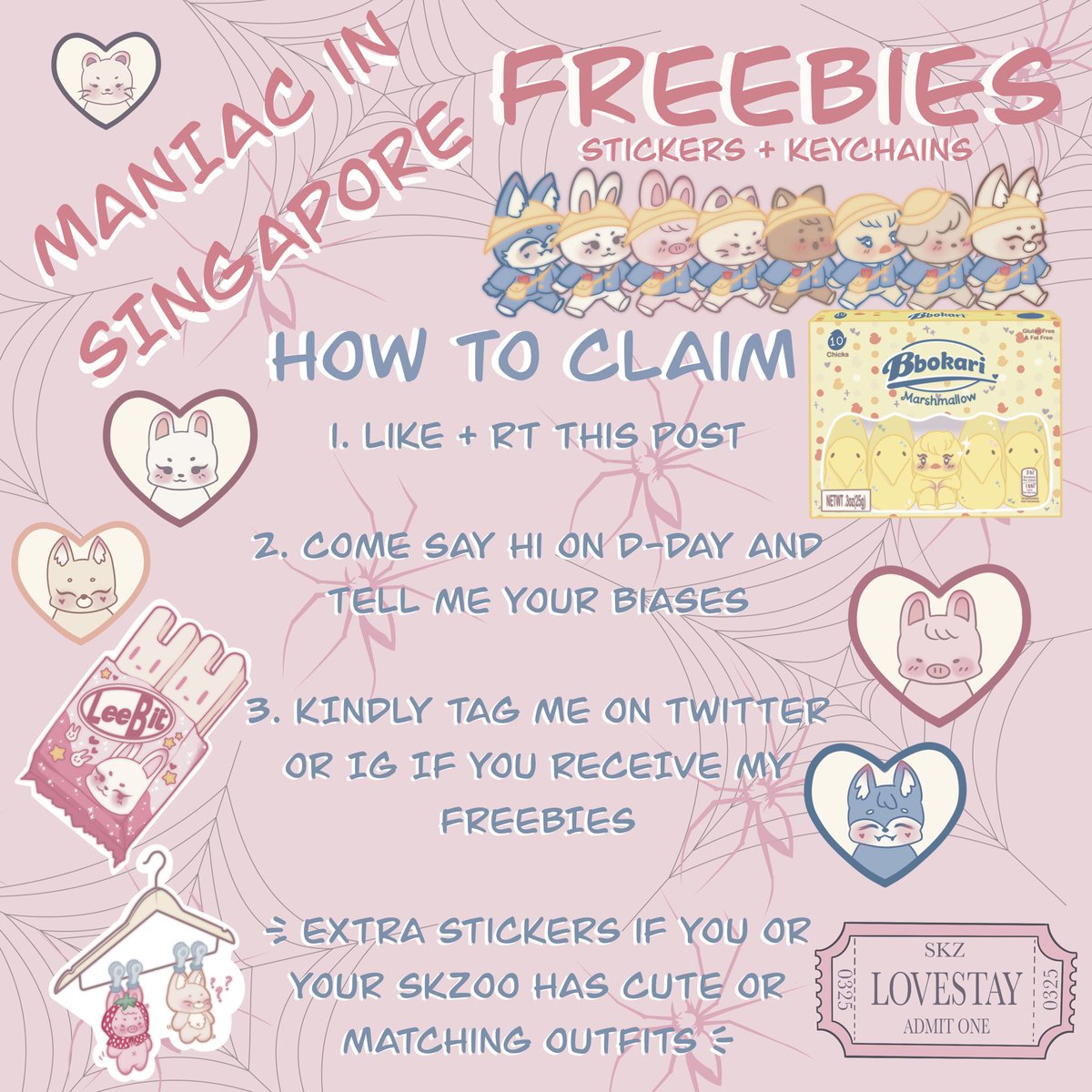 strawbebbymilk_'s tweet photo. I'LL BE GOING TO #MANIACinSG ! ! 
PLEASE COME AND TAKE OR TRADE FREEBIES WITH ME I HAVE LOTS OF GLITTER STICKERS AND SOME KEYCHAINS (๑>◡<๑) will update with my location and outfit details that day

Date: 5th February 2023
Time &amp; exact location: TBC 

Please like + retweet ! https://t.co/zdUenO1s0s