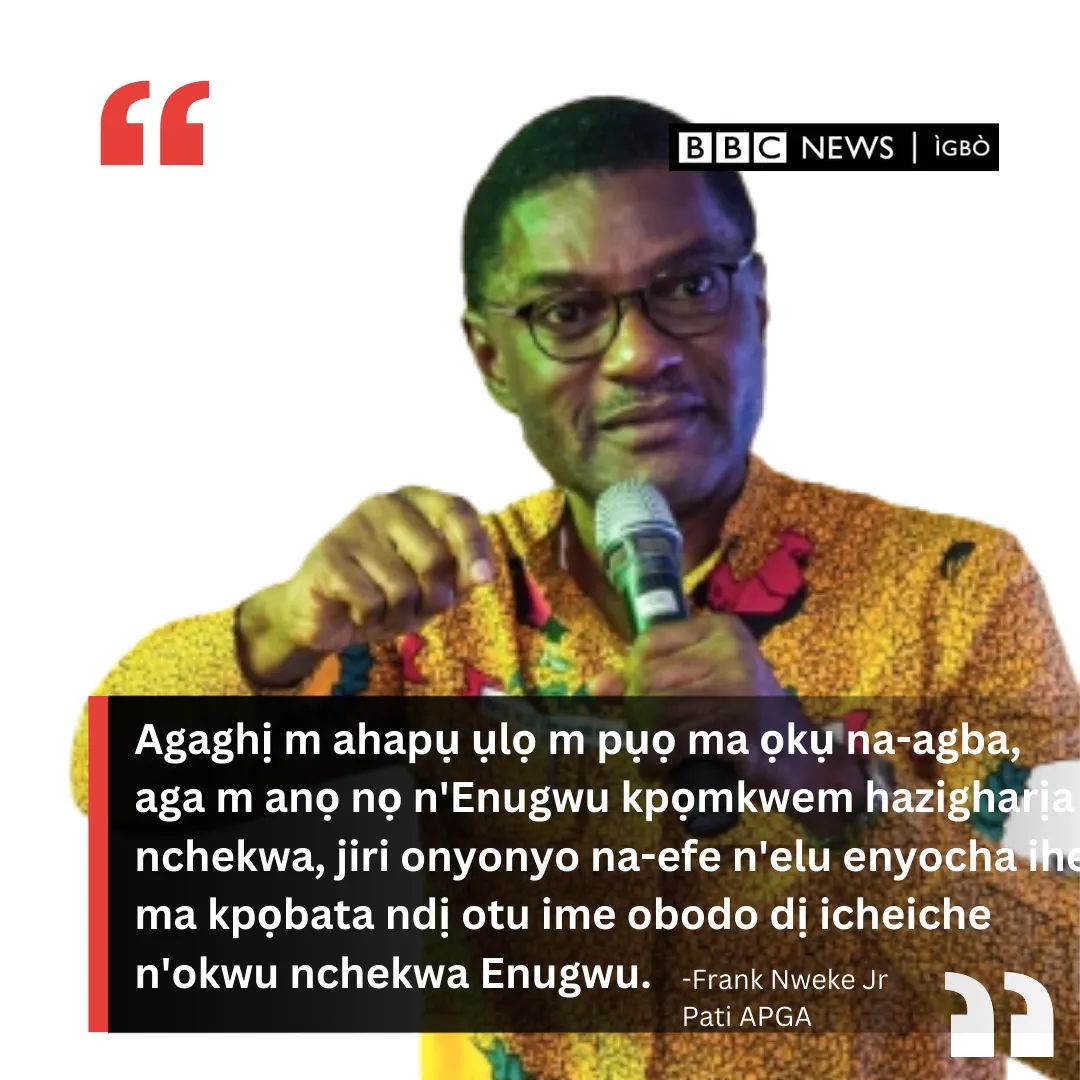 FrankNwekeII's tweet photo. Anyi ga edozi obodo, maka na govementi bu nke mmadu nile.
#BBCIgboDebate.
#Kunie! Ka anyi dozie Enugu. https://t.co/kNBjunNOtw