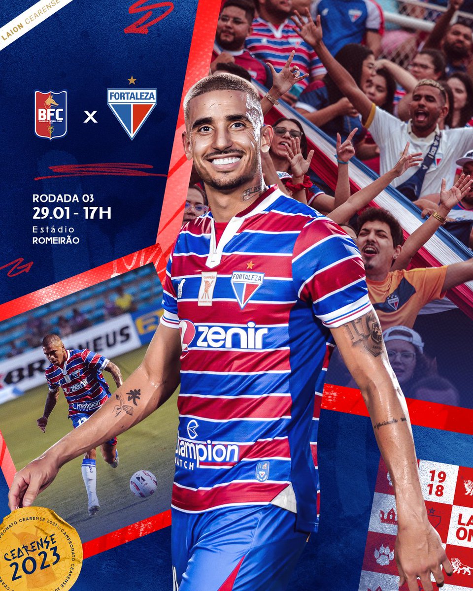 FortalezaEC's tweet photo. Às 17h, a bola vai rolar para Barbalha x Fortaleza, na Arena Romeirão, em partida válida pela 3ª rodada do Campeonato Cearense. 🦁

PRA CIMA, LEÃO!

#VamosFortaleza #CampeonatoCearense https://t.co/9fwn7MNB33