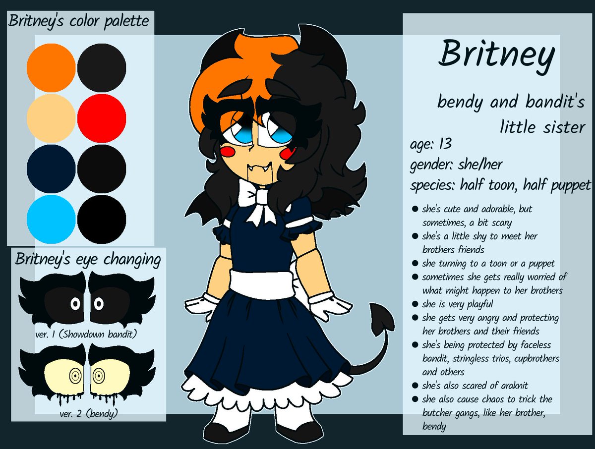 czafhaye's tweet photo. Here's my BATIM and showdown bandit OC, Britney
#redesignthisoc #showdownbandit #BATIM #showdownbanditOC #batimOC #OC https://t.co/58H94JaJgy