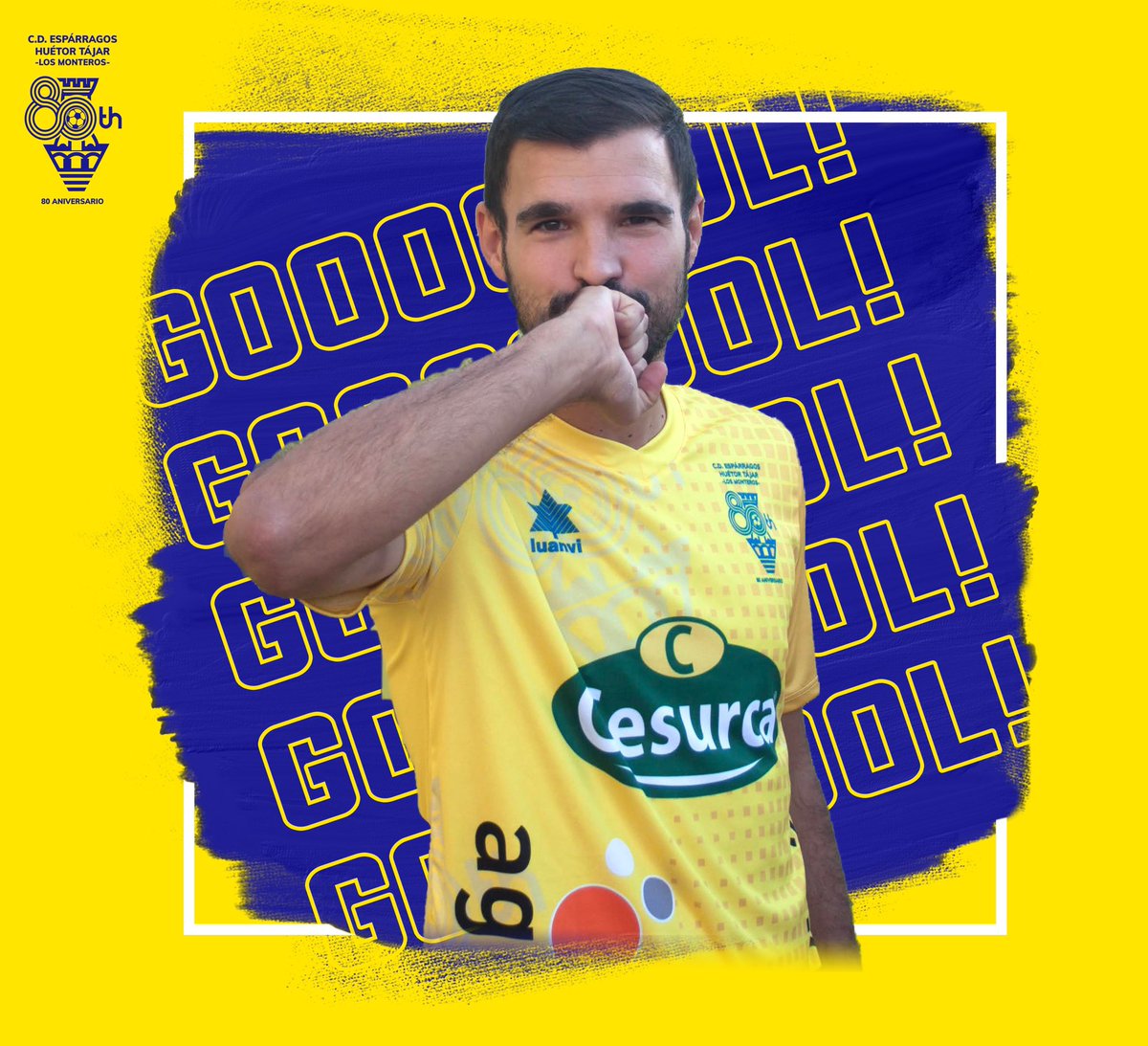 GOOOOOOOOOOOOOOL DE NUESTRO CAPITÁN <a href="/mdazaruiz/">Manu Daza</a>, GOOOOOOOOOL POR LA ESCUADRA🔥

Recibe en el área y sabe colocarla imposible para el portero💥

<a href="/atporcuna/">Atlético Porcuna C.F.</a> 1-2 <a href="/CDHuetorTajar/">CD Espárrago de Huétor Tájar💛💙</a> 

#SentimientoHT
💛💙💛