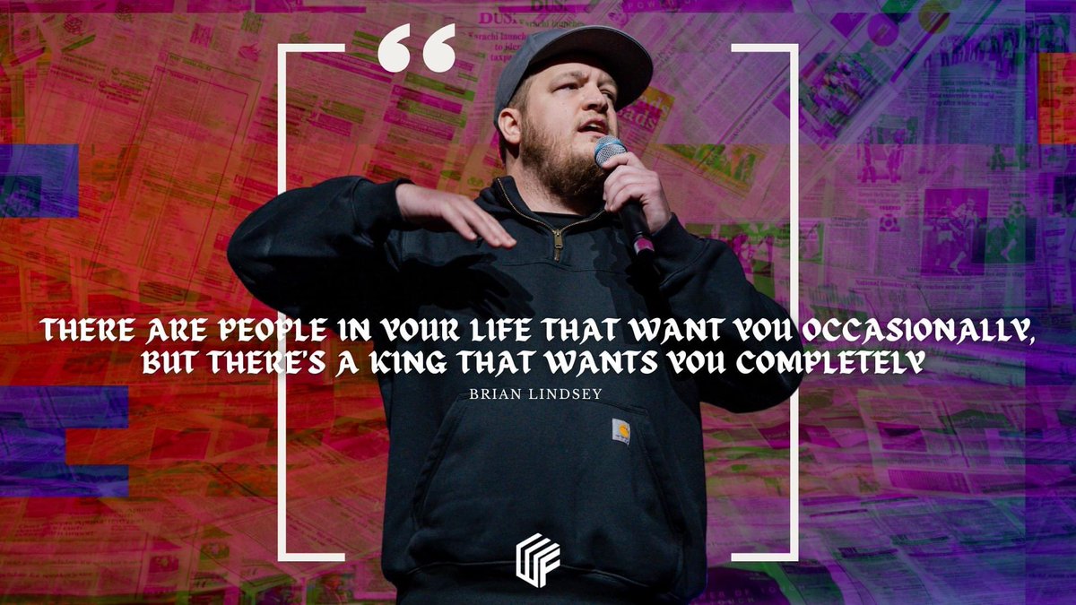 PremierWFOC's tweet photo. “There are people in your life that want you occasionally. But there’s a King that wants you completely.” -Brian Lindsey #premierwf2023 #wearerevival https://t.co/orGpZdhzYI