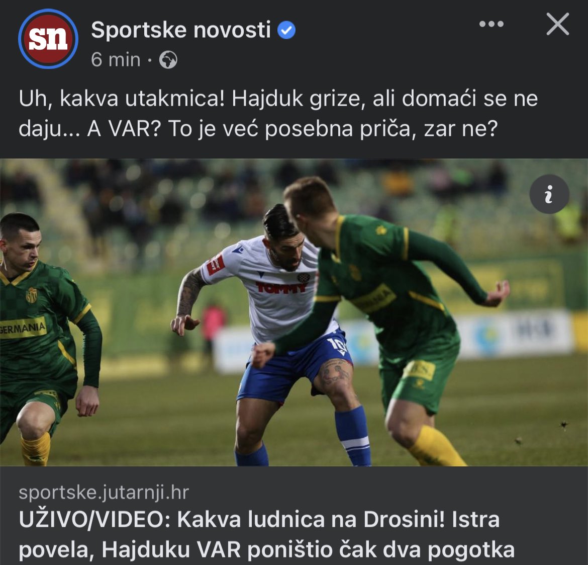 KakaMes10627051's tweet photo. Ne gledam pa - kaj znači ovo ‘VAR je posebna priča?’ https://t.co/4bZTjPZsCj