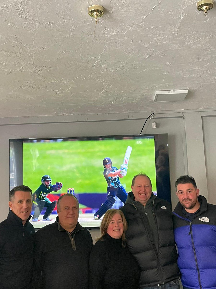 BuckleyCC's tweet photo. Great to have John Williams, Chairman of a Mold Cricket Club and @jamies_cricket_academy_  at the club cheering @serensmale_ today. Massive thanks to Serens family for allowing us to share the day with them @racheldenseren https://t.co/fCl841DrGr