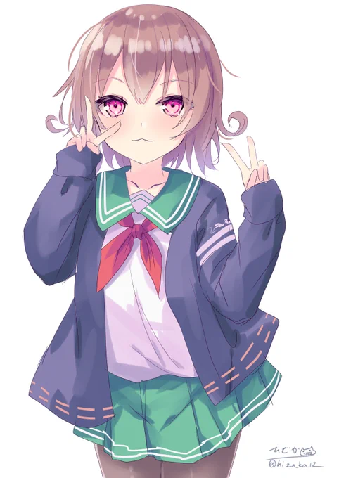 「睦月をもっともっと褒めるがよいぞ!褒めて伸びるタイプにゃしぃ、いひひっ!」睦月#艦これ版深夜の真剣お絵描き60分一本勝負#艦これ版真剣お絵描き60分一本勝負_20230128 
