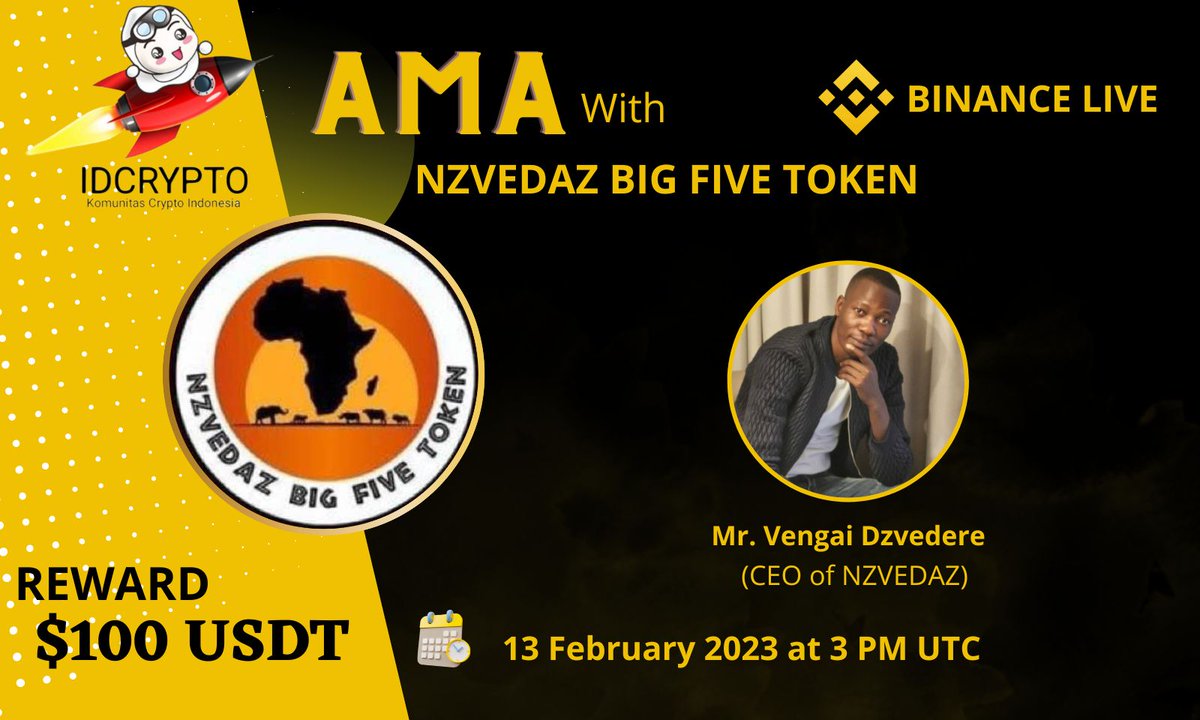 idcryp_to's tweet photo. We are pleased to announce our LIVE AMA on BINANCE with Nzvedaz on 13 Feb 2023 at 3 pm UTC

Venue: https://t.co/0eNR6ajsO5
Reward $100 USDT

Task
Follow @five_token &amp; @idcryp_to
Join https://t.co/RKeYJuYypS &amp; https://t.co/AHqVkpp0px

Like Retweet &amp; Submit question~Max 3 questions https://t.co/PKH4NIcVJC