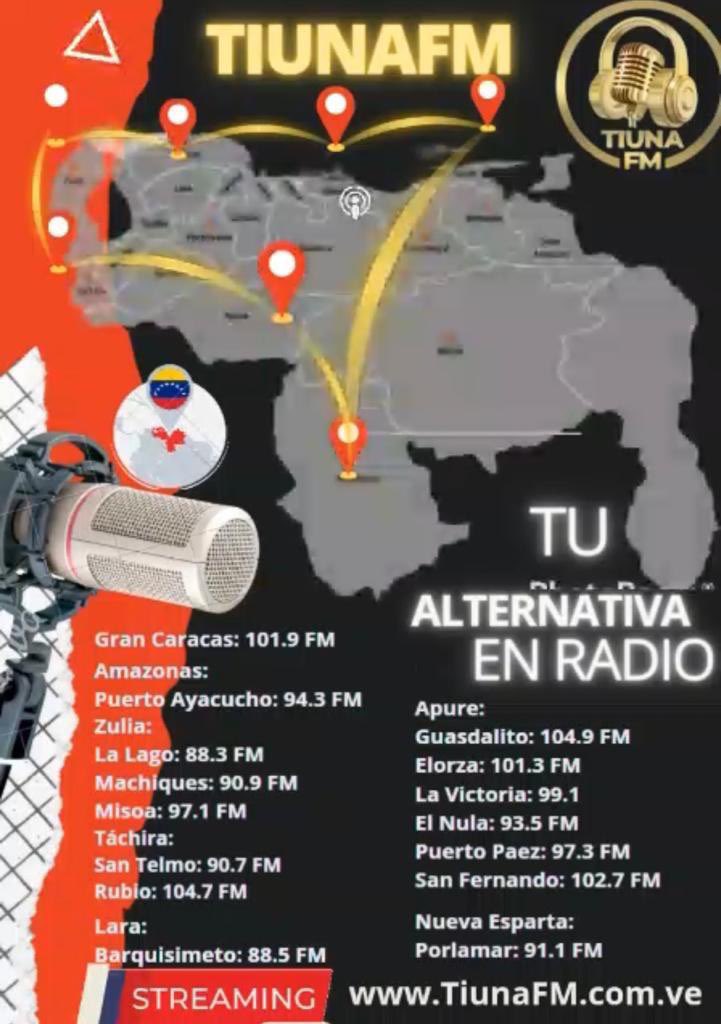 TVFANB's tweet photo. #29ene, la #Tvfanb le #Invita a #Disfrutar de la buena vibra y la mejor música que te ofrece Tiuna101.9Fm en sus diferentes #Diales a #Nivel nacional porque @radiotiuna es “Tu Alternativa en Radio” 📻🎛️🎚️🎙️
#TiunaFM
@nicolasmaduro
@vladimirpadrino
@dhernandezlarez
@digesfanb https://t.co/VSXVb41cHd