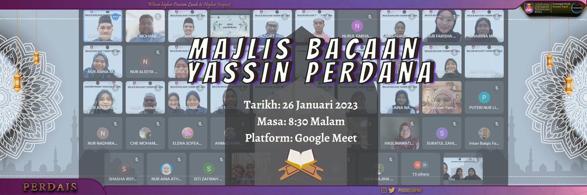 Perdaistapah's tweet photo. PERKARA: BACAAN YASSIN PERDANA https://t.co/Jjd4MTUrZR