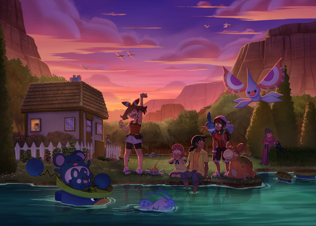 Lvbdraws's tweet photo. My piece for the @HoennZine ! Route 111 😊
#Pokemon #hoenn https://t.co/z9vic5lzr0