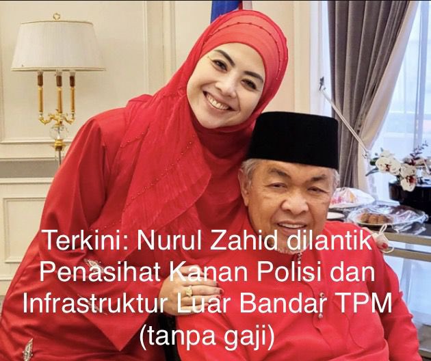 MateenMsian's tweet photo. @mkini_bm Kepada YB @DrZahidHamidi lepasni Dato tak perlu takut atau risau utk lantik Nurulhidayah jd penasihat TPM. Kerana Walanon sedia pertahankan Dato 🤣🤣

#gambarpalsu https://t.co/900P6DQvEe