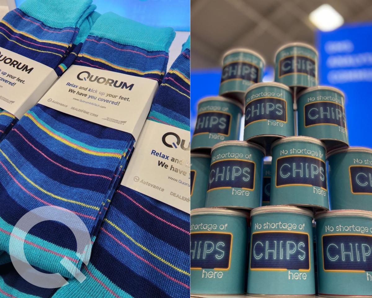 Autovance's tweet photo. #NADAShow2023 is coming to a close, but there's still time to stop by Booth 5617 grab some delicious chips and snazzy socks.   Trust us, it's worth the stop. See you at #Quorum Booth #5617

#AutomotiveIndustry #QuorumCompanies #QatNADA #NadaShow #NADAShow2023 https://t.co/hY59gyywpo