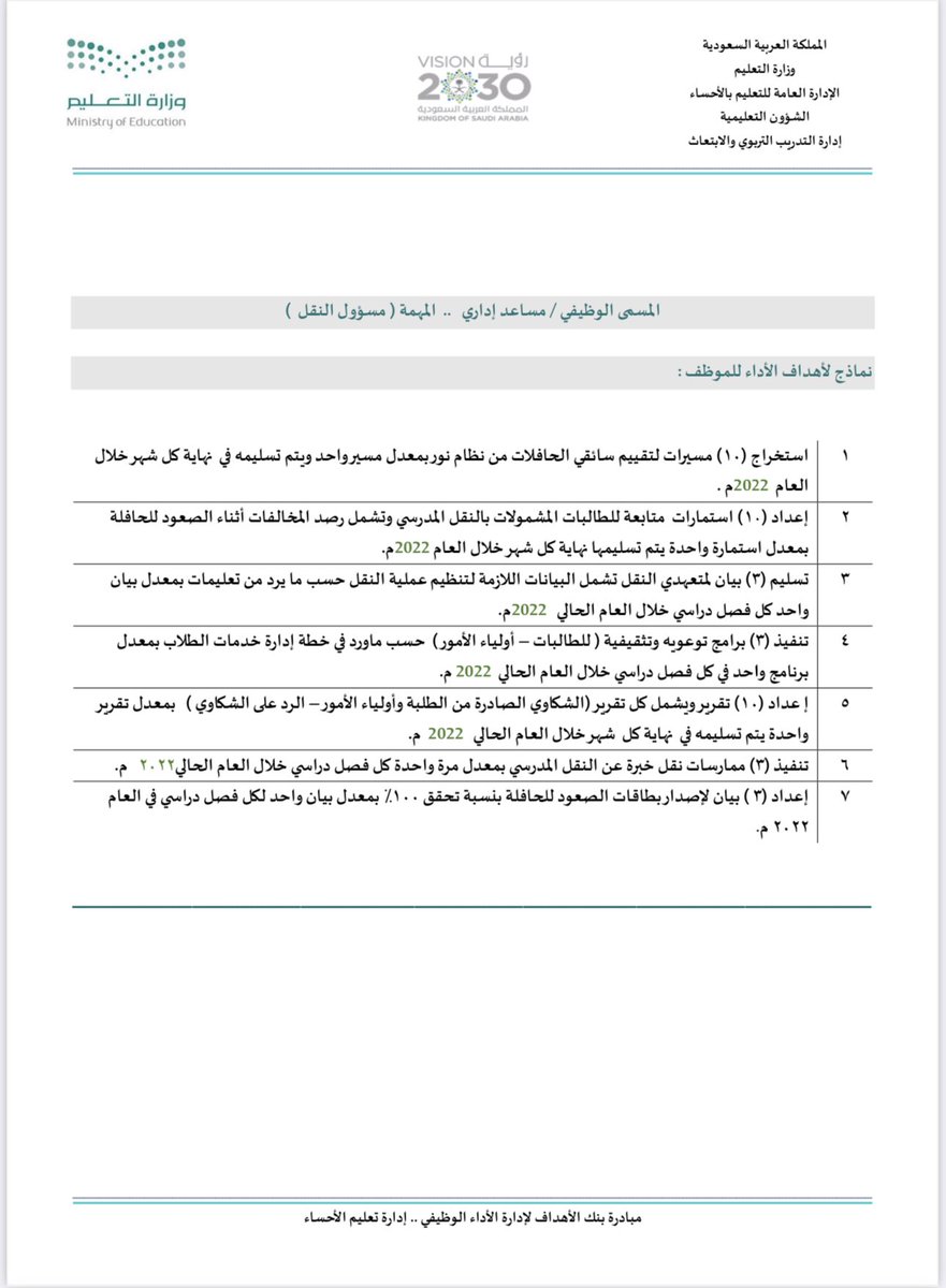 Jenaan26's tweet photo. 📌بنك الأهداف لإدارة الأداء الوظيفي الجديد ..
ادارة تعليم الأحساء. https://t.co/LlWOVijlLJ