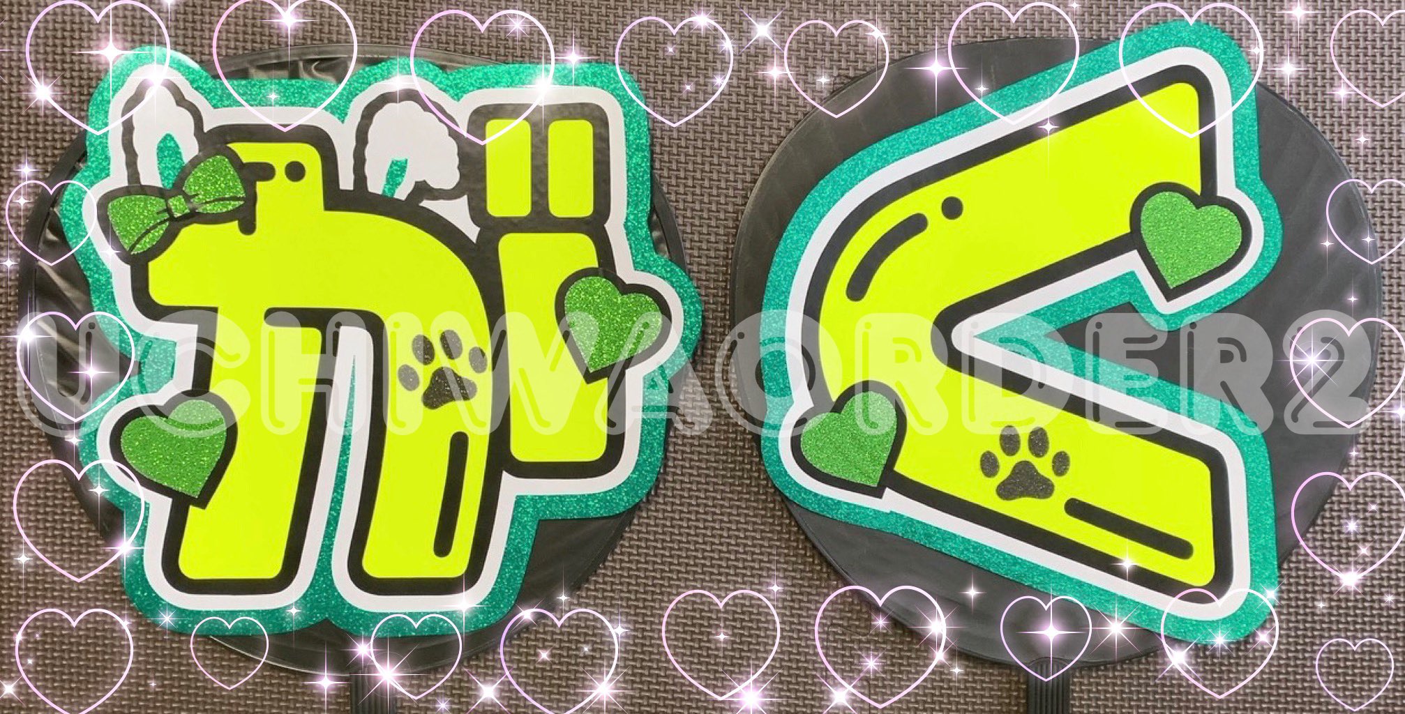 プリントうちわ文字 セミオーダー 猫耳② ❤︎︎うちわ文字屋さん❤︎ オーダー受付中 on X: 