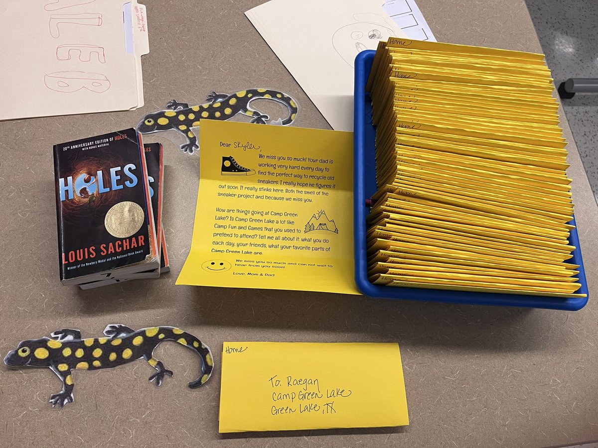 My Camp Green Lake Campers received letters from home! Of course they had to write back and their perspectives and inferences were varied and creative. They are loving Holes by Louis Sachar. <a href="/EminenceSchools/">Eminence Schools</a>