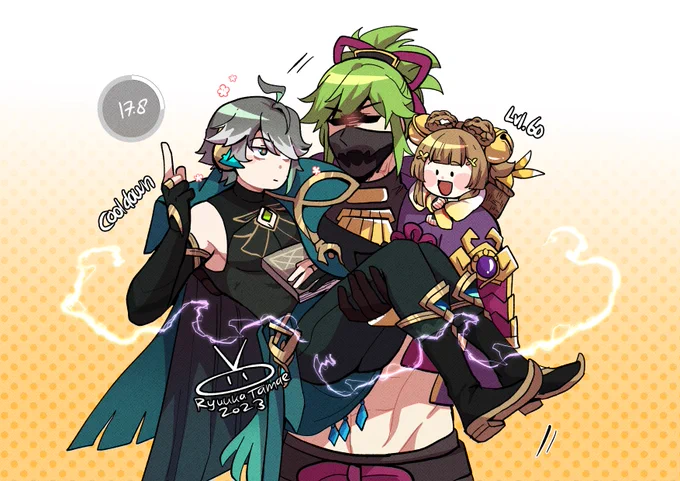 Friendship farming team with gigachad kuki, baby yaoyao &amp; feeble princess haitham #kukishinobu #yaoyao #alhaitham #GenshinImpact #GenshinImpactCC #原神 