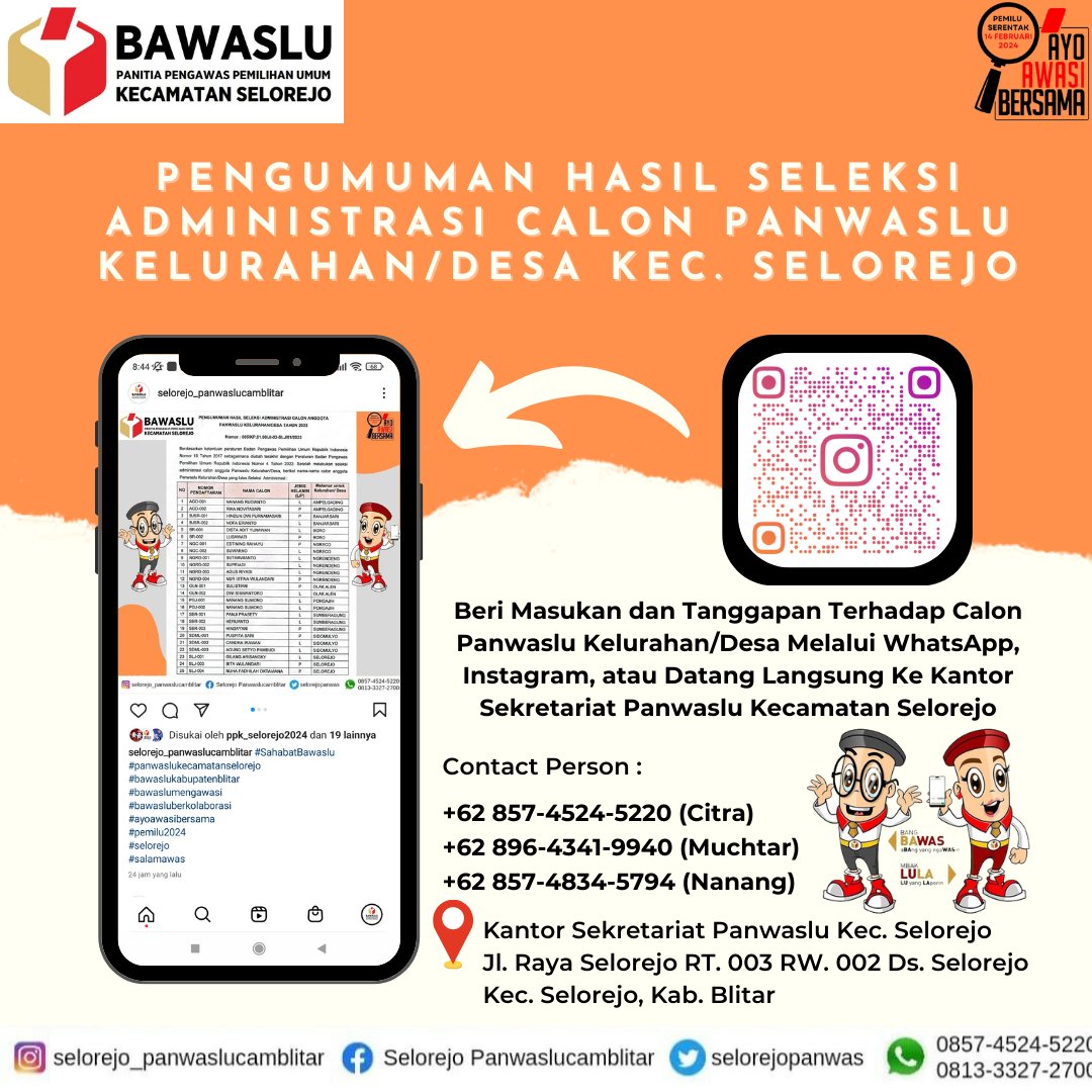 selorejopanwas's tweet photo. #SahabatBawaslu
#panwaslukecamatanselorejo
#bawaslukabupatenblitar
#bawaslumengawasi
#bawasluberkolaborasi
#ayoawasibersama
#pemilu2024
#kecamatanselorejo
#salamawas

Bersama Rakyat Awasi Pemilu, Bersama Bawaslu Tegakkan Keadilan Pemilu https://t.co/2CRkmCZp99