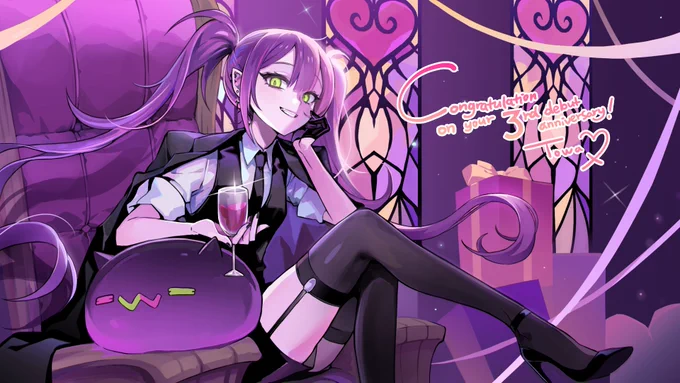 #towartトワさんの3周年おめでとうございます!かなり遅くアップロードしましたが、トワ様には3周年に合わせてお送りできて嬉しかったです! 