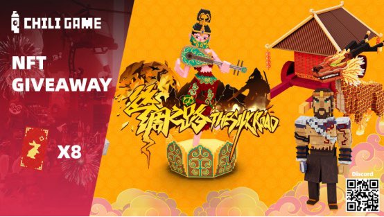 ChiliGameStudio's tweet photo. Lunar New Year Event Giveaway 
# Day11
Chili Fam！Happy New Year！

Get chance to Win：
1⃣Wear Red skin
2⃣Take a pic of you in  The Silk Road Map and leave it in the comments and@ 3friends

Come on and join
@TheSandboxGame @borgetsebastien @TheSandboxCH @kelvinsineth @The_CGame https://t.co/Een9tVKdOP