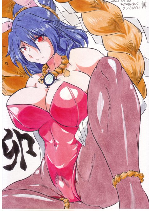 #今月描いた絵を晒そう

ていうかバニー神奈子様入れればバニー4枚そろったのになんでタローマン入れたのきみ・・・
https://t.co/sZEiOZuZ0g 