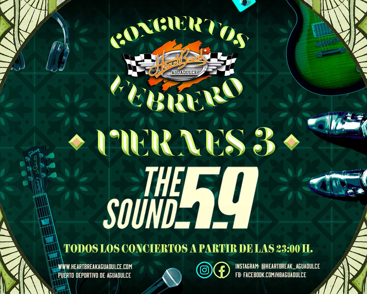 El proximo viernes 3 de febrero continuamos la gira de "Scars" en @heartbreak_aguadulce (Almeria) a partir de las 23 h. 
<a href="/AlsurConciertos/">Al Sur Conciertos</a> <a href="/isachi16/">Isachi</a> <a href="/MondoEdSur/">MondoSonoroSur</a> <a href="/JulioRodenas/">Julio Ródenas</a> @asaltomata <a href="/ConciertosR3/">Conciertos de Radio3</a> <a href="/vuelofenix_r3/">El Vuelo del Fénix</a>