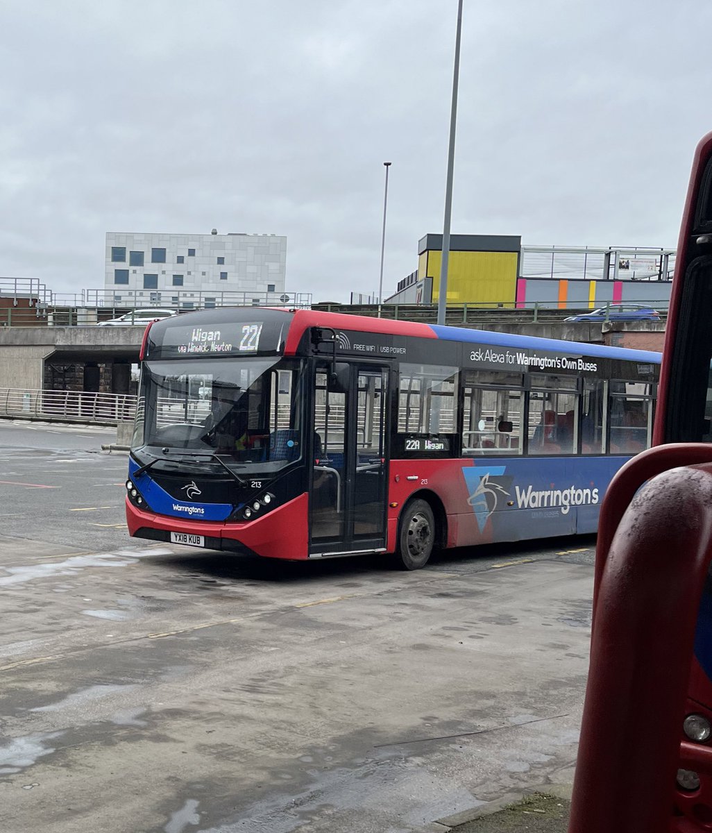 …and I’m off (very promptly!) on the 22A to Wigan by @WarringtonBuses Nice that this is also a £2 fare too - getting my money’s worth with this route as it’ll take just over an hour to get to Wigan. #EveryBusGM